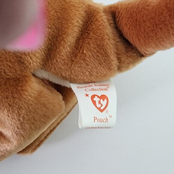 Ty Beanie Baby Pouch the Kangaroo 1996 Retired MWMT Vintage Collectible Plush - Picture 11 of 14